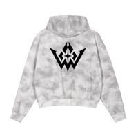Dirty Washed Zip-Up Fleece Hoodie
