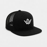 Embroidery Flat-Brim Mesh Cap