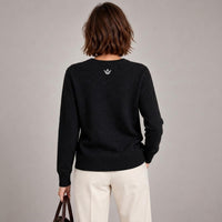 WAD Soft Wool-Blend Crewneck Knit Sweater|Embroidery