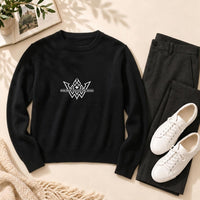 WAD Soft Wool-Blend Crewneck Knit Sweater|Embroidery