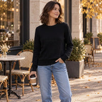 Unisex Soft Wool-Blend Crewneck Knit Sweater|Embroidery
