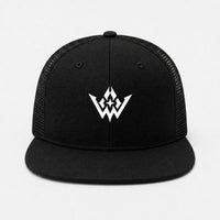 Embroidery Flat-Brim Mesh Cap