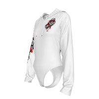 WAD Women's Raglan Sleeve Hooded Bodysuit