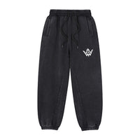 Heavyweight Fleece-Lined Washed Jogger Pants for Men|355GSM