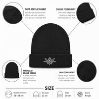 W.A.D Embroidered Knit Beanie