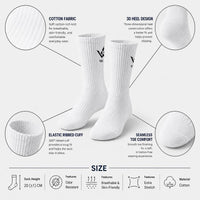 Embroidery Sports Cotton Crew Socks|Cotton