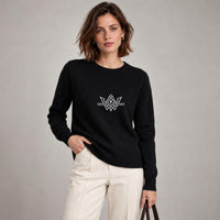 WAD Soft Wool-Blend Crewneck Knit Sweater|Embroidery