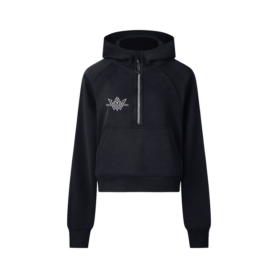Cropped Half-Zip Hoodie