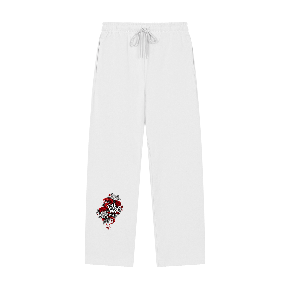 WAD Snake & Roses Straight-Leg Sweatpants