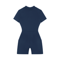Women's Quarter-Zip Short Sleeve Romper