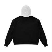 Unisex Fleece Raglan Color Block Hoodie