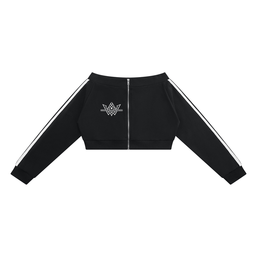 Women's Off-Shoulder Full Zip Hoodie