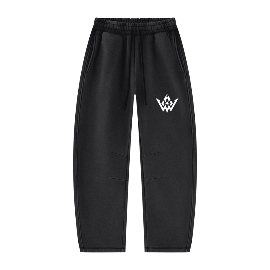 Unisex Vintage Wash Barrel Leg Fleece Sweatpants