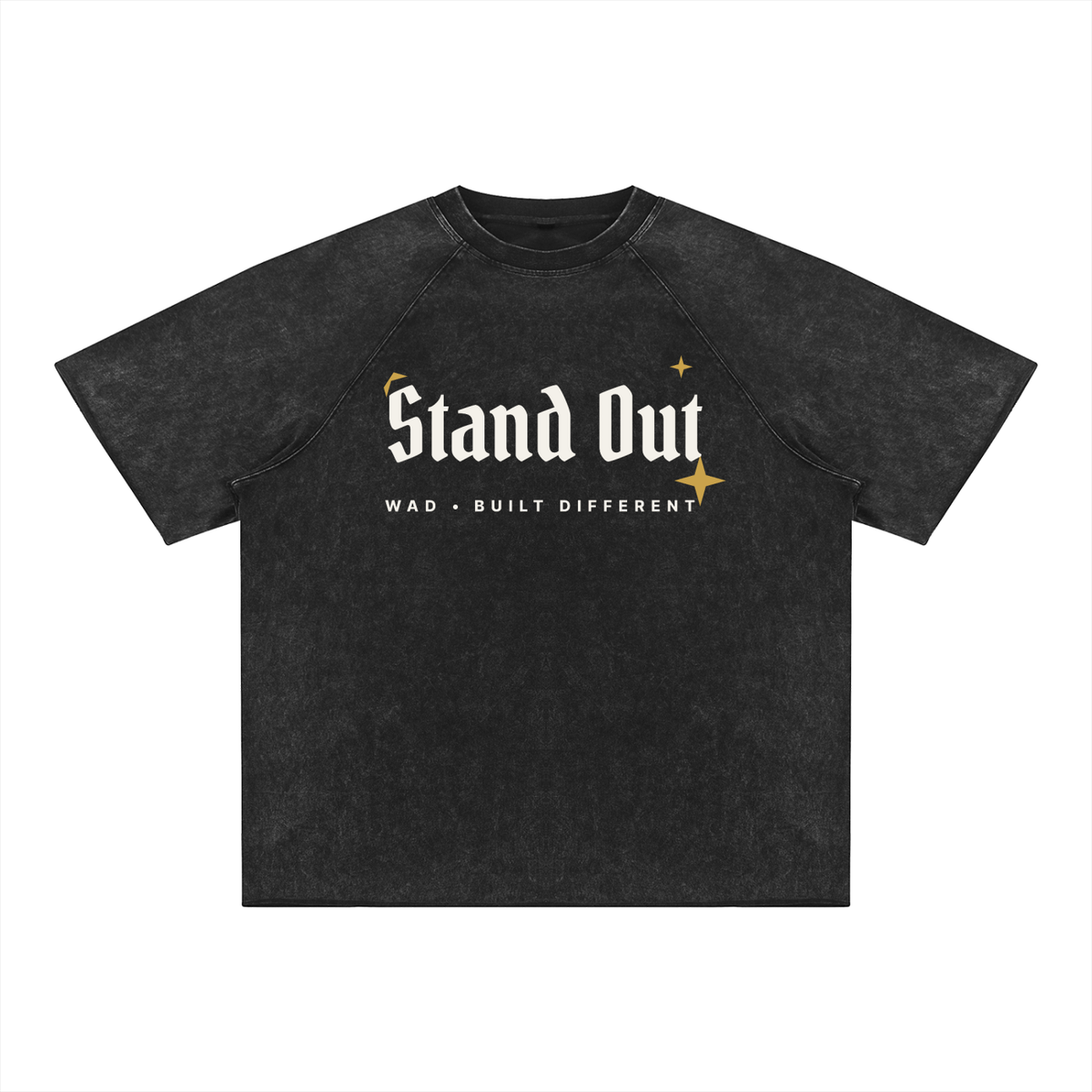 Unisex Mineral Wash Raw Edge T-Shirt