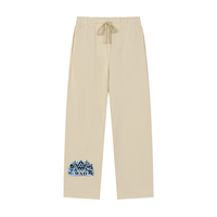 Solid Color Straight-Leg Sweatpants