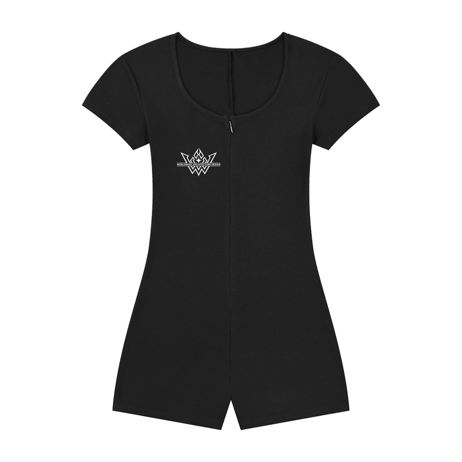 Women's Dual-Function Cape Tie-Waist Romper