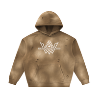 Unisex Sunfade Frayed Fleece Hoodie