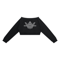Women's Off-Shoulder Full Zip Hoodie
