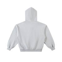 Contrast-Stitched Boxy Fleece Zip Hoodie