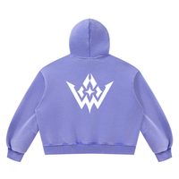 Unisex Vintage Wash Boxy Fleece Hoodie