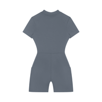 Women's Quarter-Zip Short Sleeve Romper