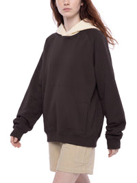 Unisex Fleece Raglan Color Block Hoodie