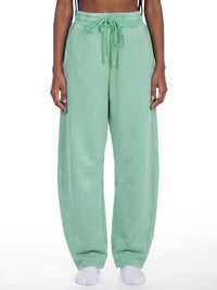 Unisex Vintage Wash Barrel Leg Fleece Sweatpants