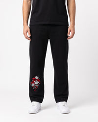 WAD Snake & Roses Straight-Leg Sweatpants worn by model